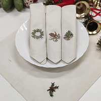 Мастер-класс «Комплект салфеток с вышивкой»