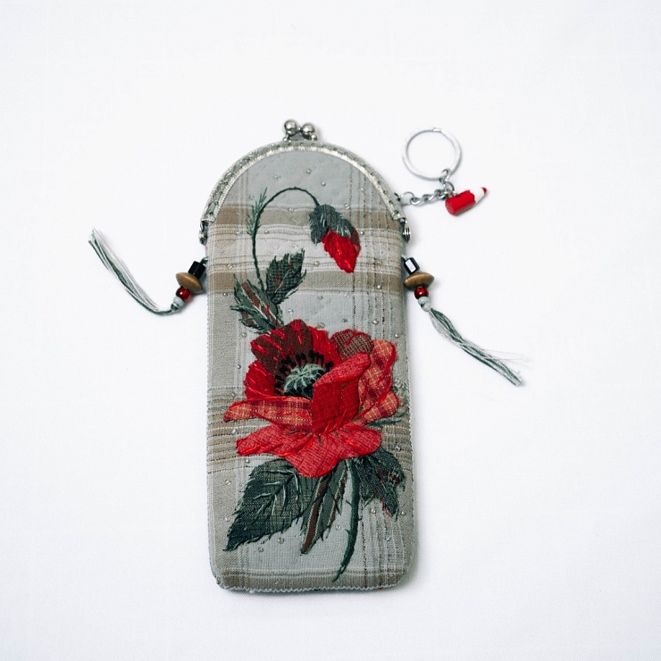 Футляр для очков в технике японского пэчворка