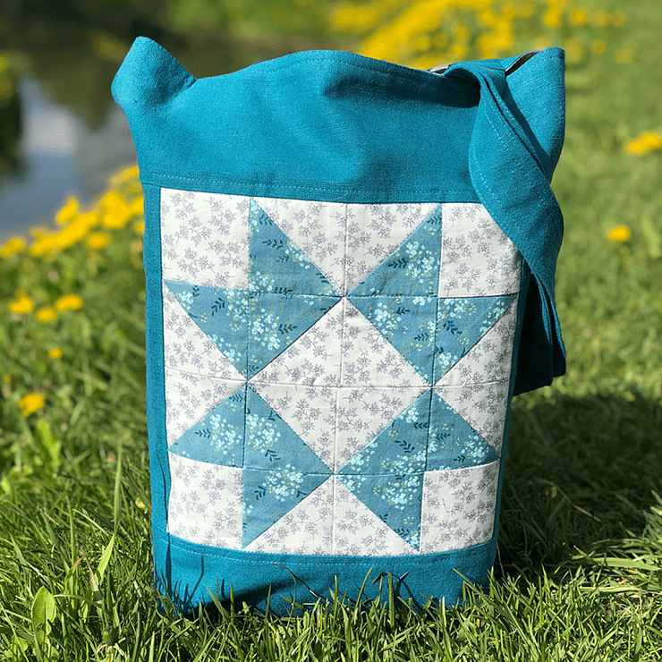 Сумка-шопер в технике лоскутного шитья