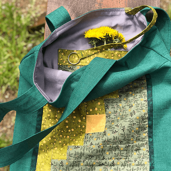 Сумка-шопер в технике лоскутного шитья