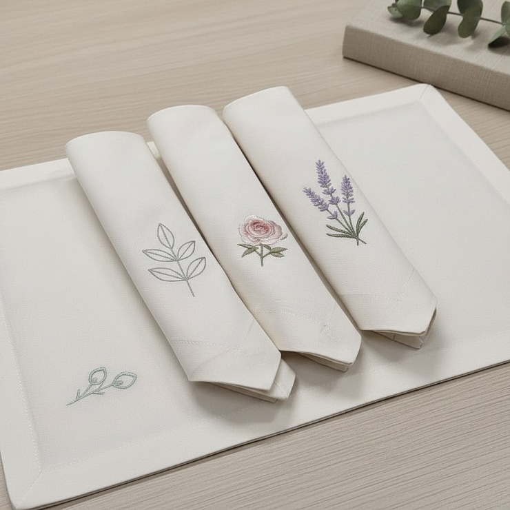 Мастер-класс: комплект салфеток с вышивкой