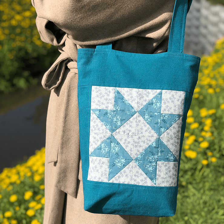 Сумка-шопер в технике лоскутного шитья