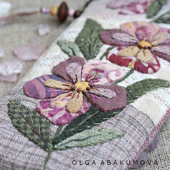 Футляр для очков в технике японского пэчворка