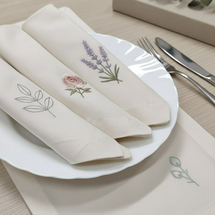 Мастер-класс: комплект салфеток с вышивкой